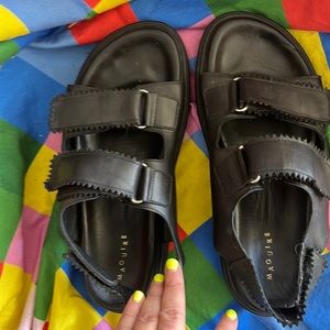 Maguire Strappy Black Sandals EUC 39/8.5